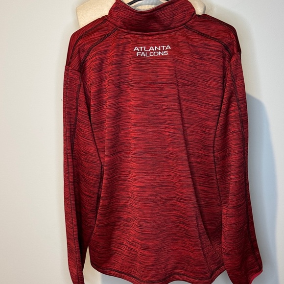NWT women’s ATLANTA FALCONS Red Quarter-Zip Sweater pullover - Picture 2 of 4